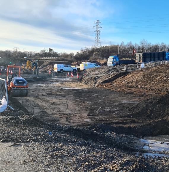 Cameron Bridge construction, via Network Rail 