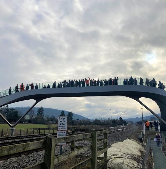 FLOW bridge unveiling, via Network Rail 