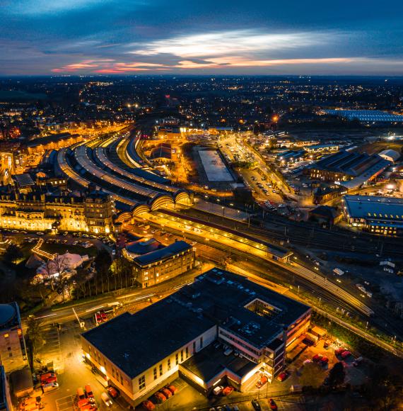 York station at night, via Istock 