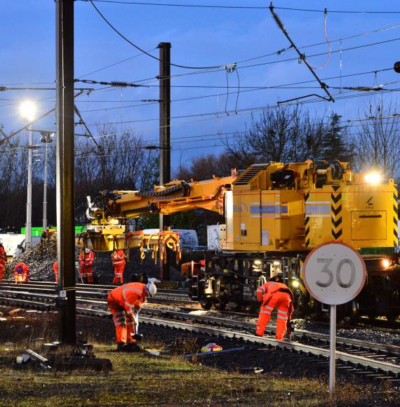 Network Rail teams upgrade the tracks at York station, via Network Rail 
