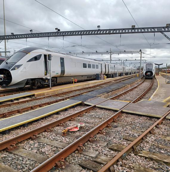 Class 805 at the Oxley Depot, via Avanti West Coast 