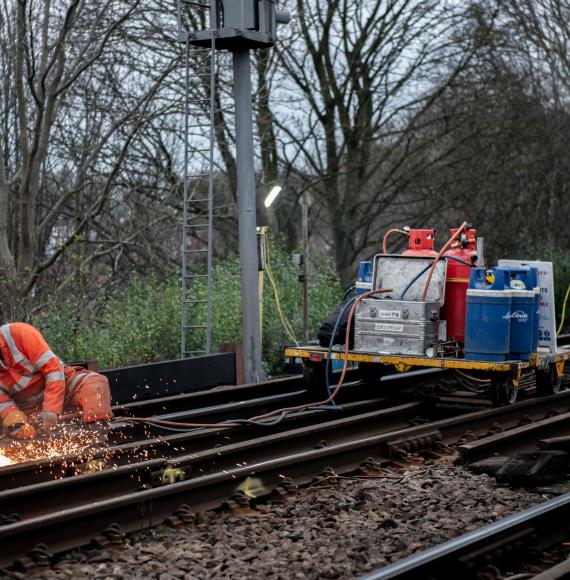 New tracks being installed near Durham station - photo by LNER