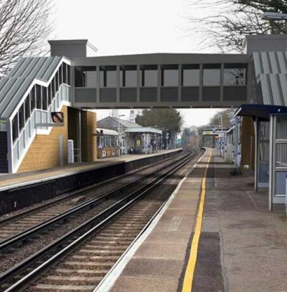 Artist impression of Bexley station footbridge, via Network Rail 