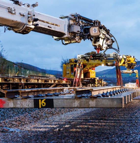 Shot of the Transpennine Route Upgrades in Stalybridge