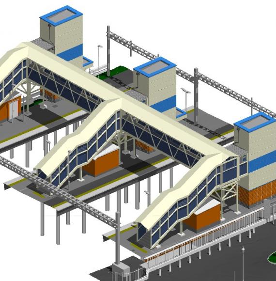 3D modelling of Tilehurst station, via Network Rail 