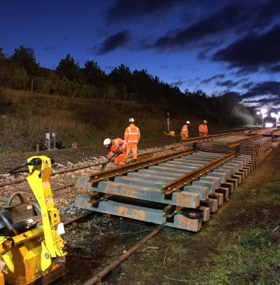 Track replacement work, via Network Rail 