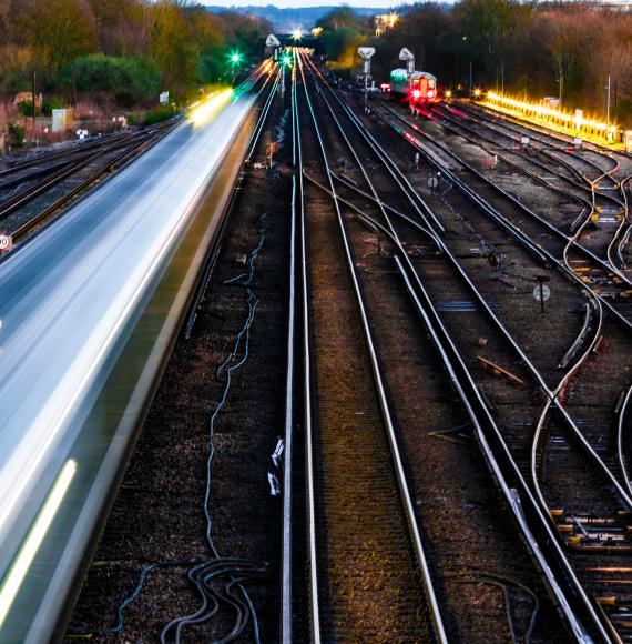 Blurred rail image, via Istock 