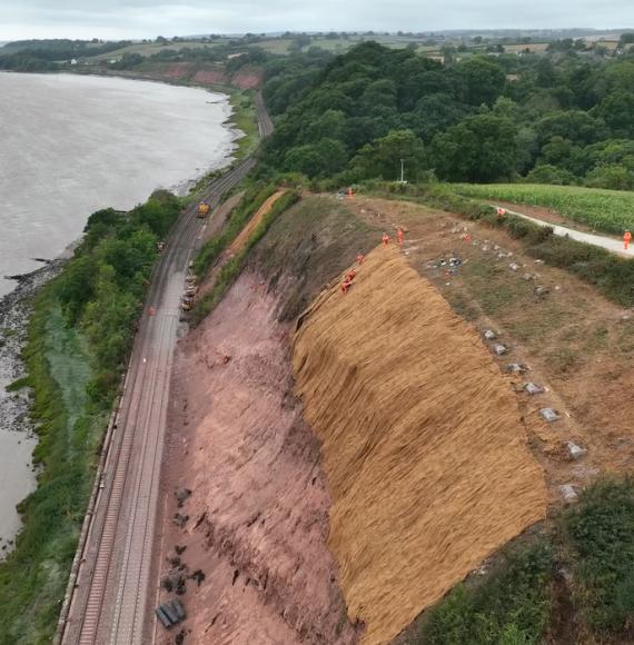 Work to secure Seven Estuary line cliff-side begins after three landslips this year