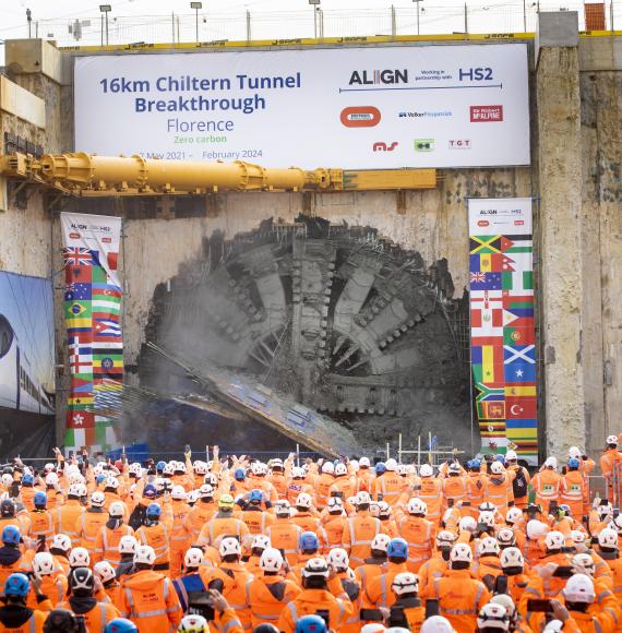 HS2 tunnel boring machine breakthrough