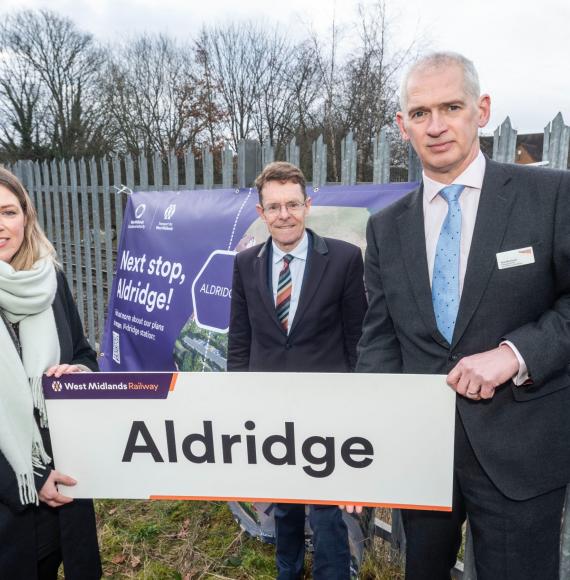 Dignitaries at Aldridge Station SIte