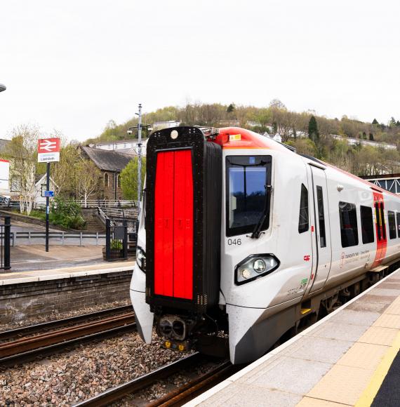 Class 197 train on the Ebbw Vale Line at Llanilleth