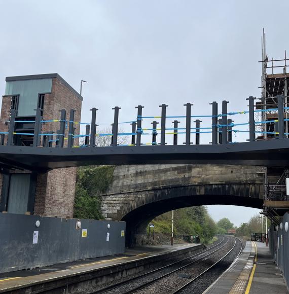 New bridge deck installed at Garforth station, Network Rail