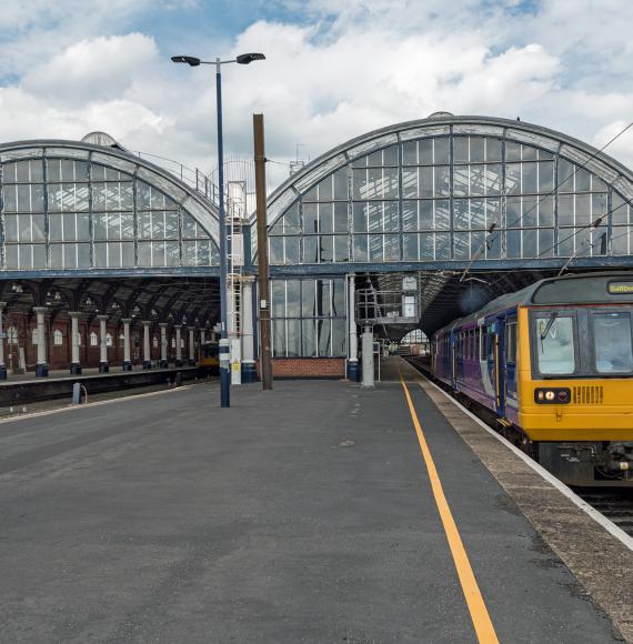 Train Leaving Darlington Station