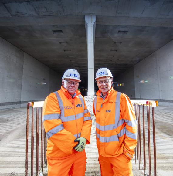 Two men in Burton Green Tunnel