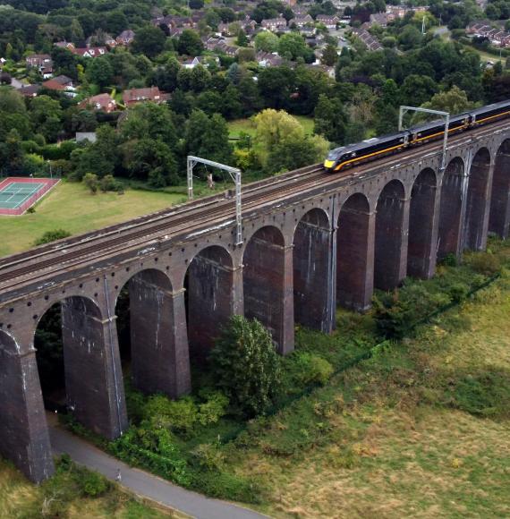 Test Train on Welwyn Viaduct