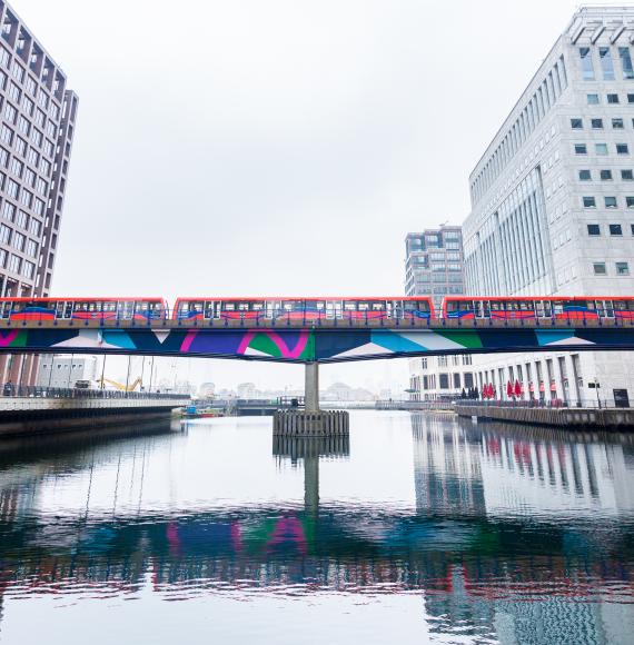 DLR Crossing a bridge 