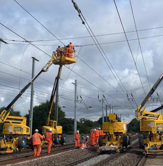 Wiring work on Midland Mainlline