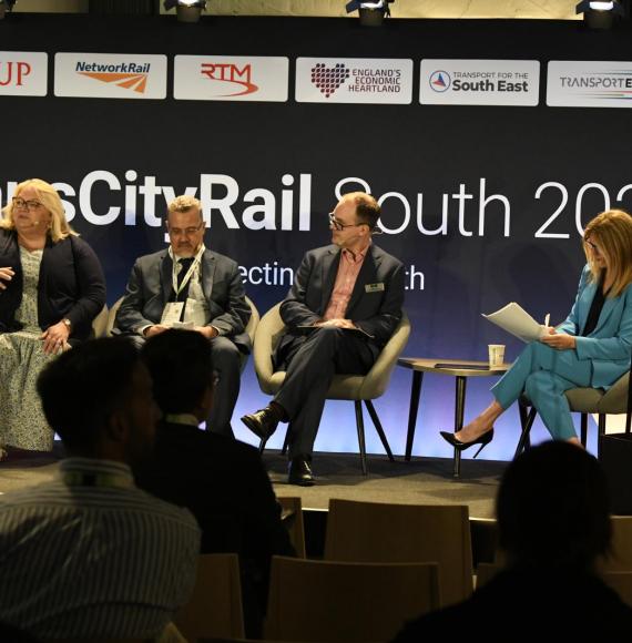 Panel on funding the future of rail at TCR South 2025
