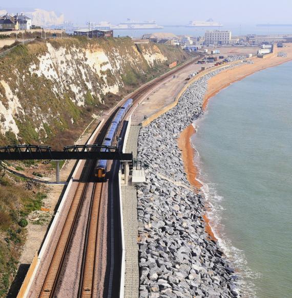 Coastal view with railway