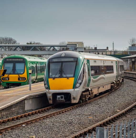 Irish train at Drogheda Station