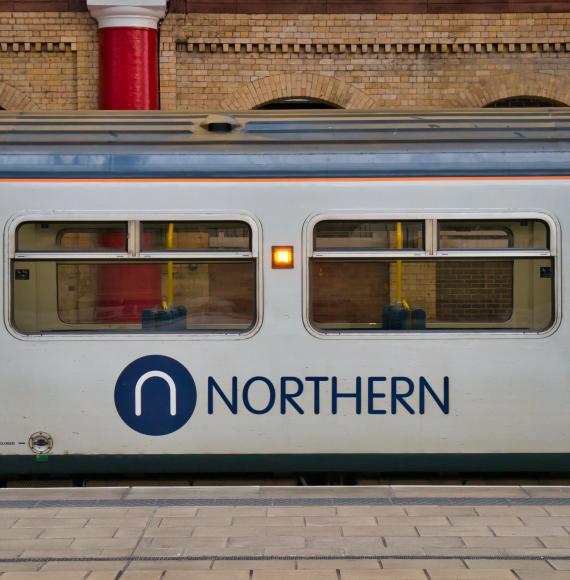 Northern train at a platform