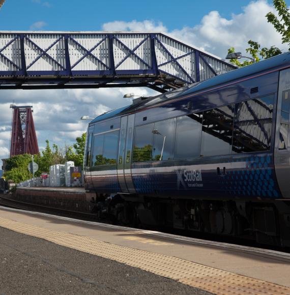 ScotRail train at North Queensferry
