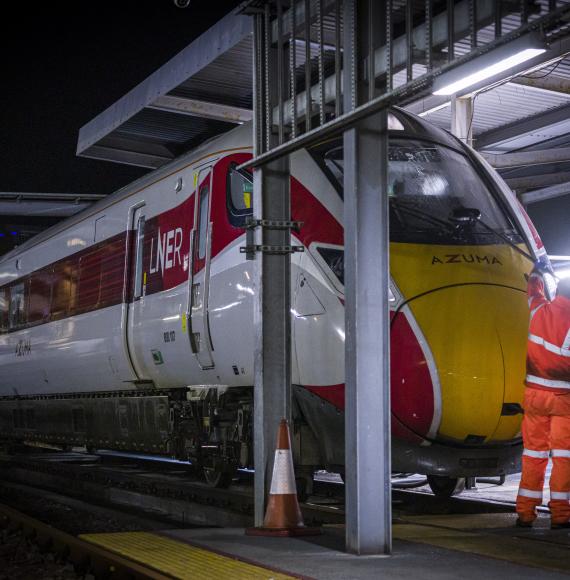 LNER Azuma being maintained