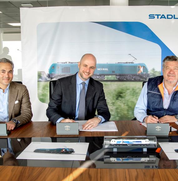 NEXRAIL and Stadler contract signing image