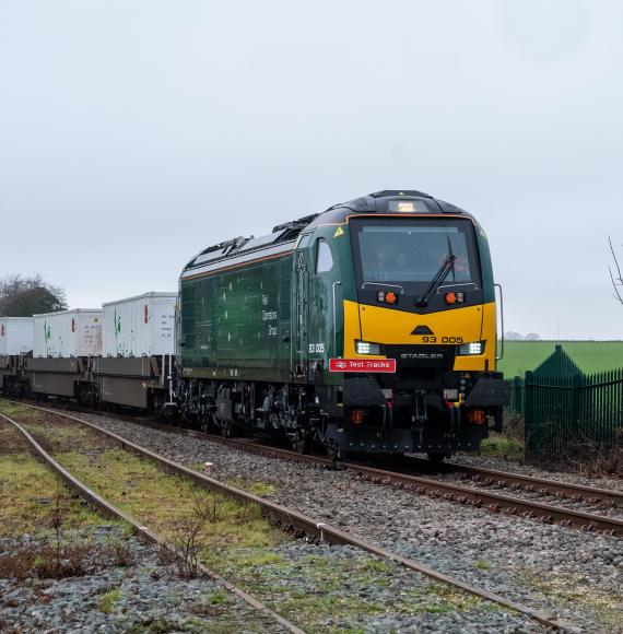 Train carrying hydrogen