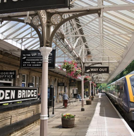 Northern train at Hebden Bridge Station