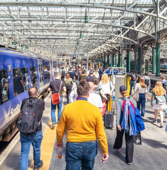 Scotrail Train on a platform