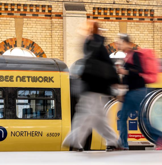 Bee Network Train at Piccadilly