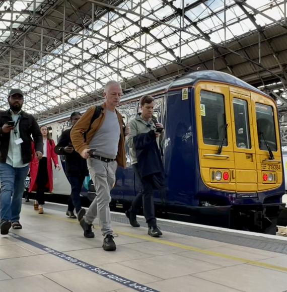 Manchester Piccadilly Train with Passengers