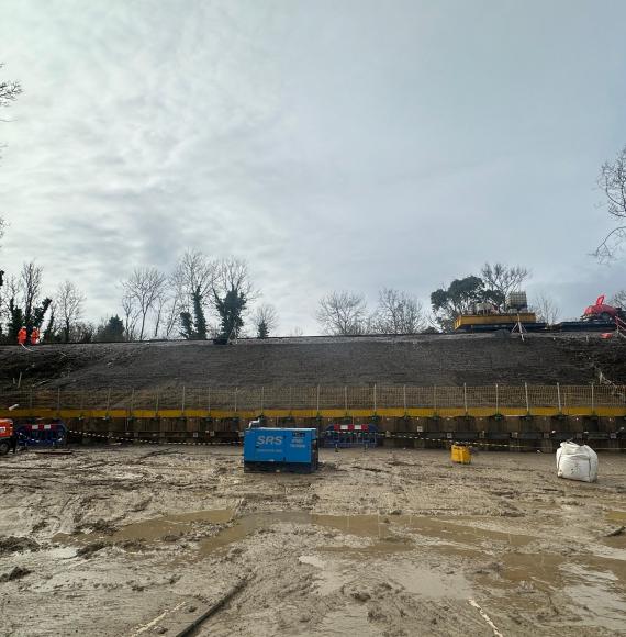 Ockley embankment repaired