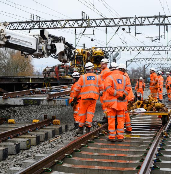Trackside workers at Piccadilly