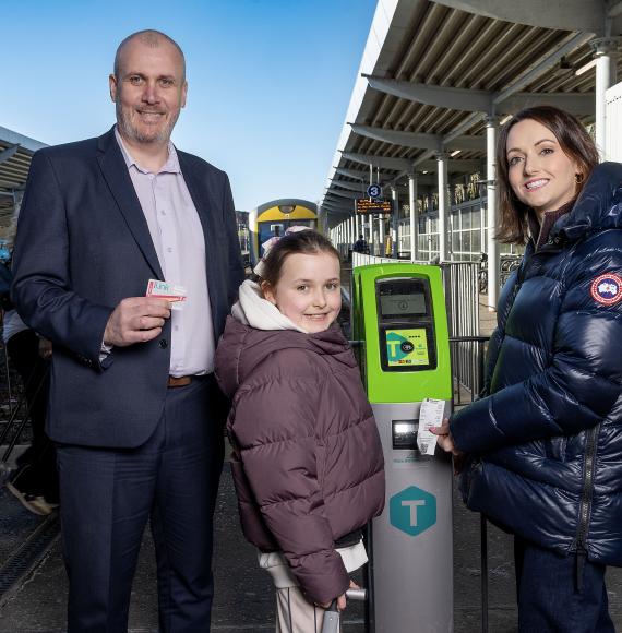 People with new ticket machine