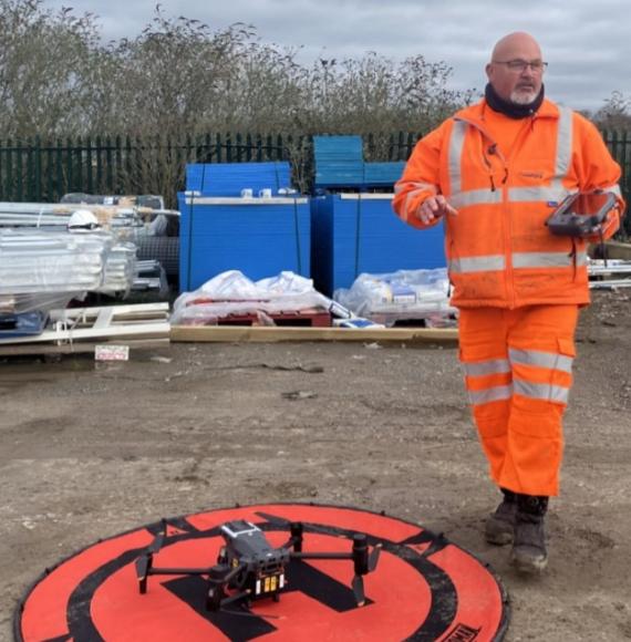 Bob Hodgson with a drone