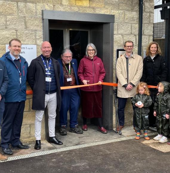 MP Anna Dixon cuts the ribbon at Menston