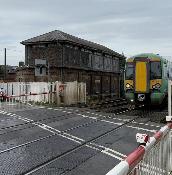 Southern Train passing Havant