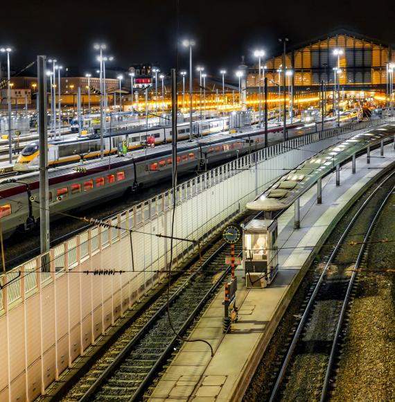 Paris Station at Night