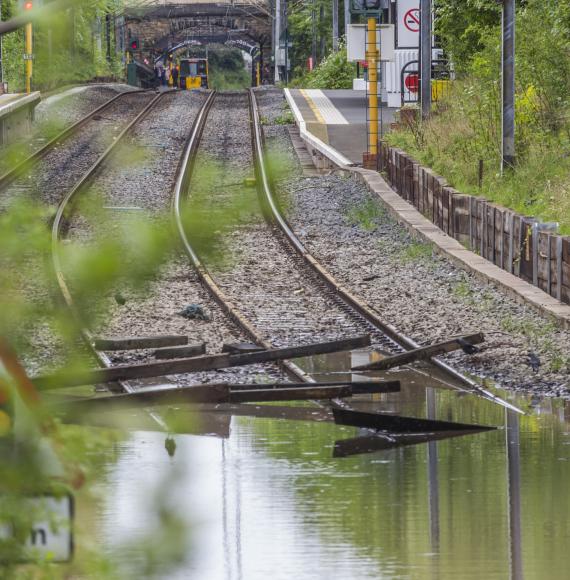 Rail Line Flooded