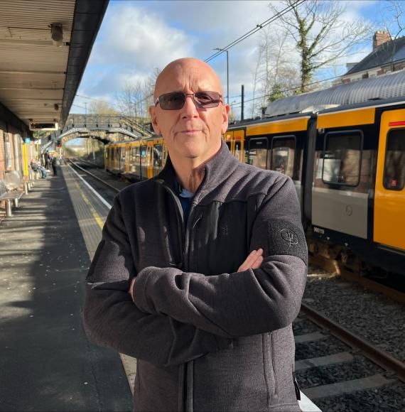 Brian Bulmer with Train