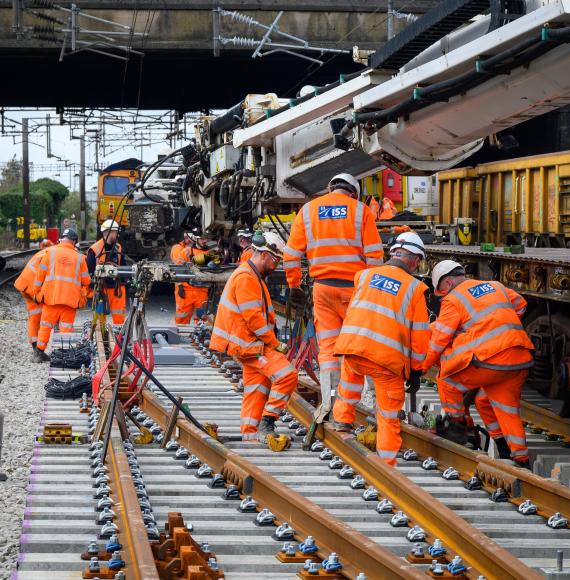 Track workers at Willesdon Junction