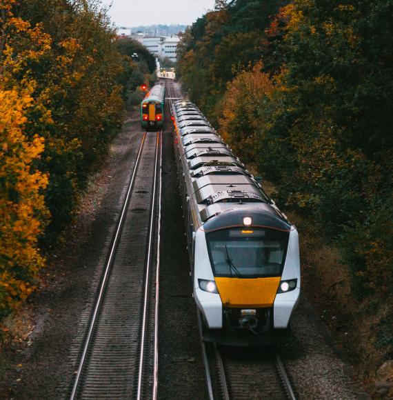 Train on a track