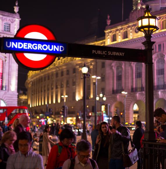 Tube Station at Night