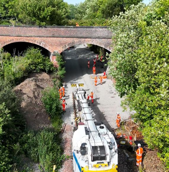 Track Panels being lifted