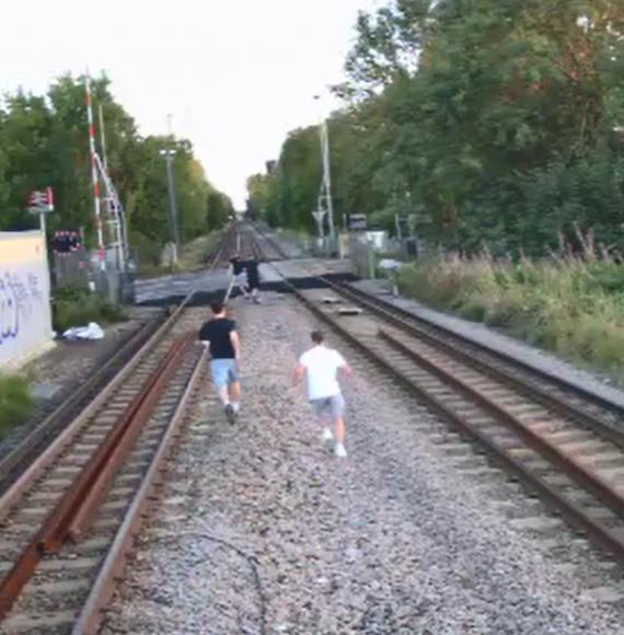 Motspur Park trespass CCTV still