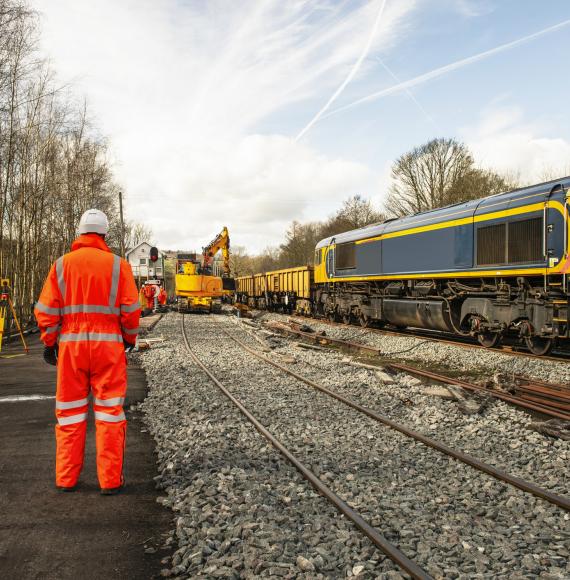 Worker on the railway