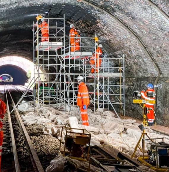 Wide shot of St James Tunnel 2