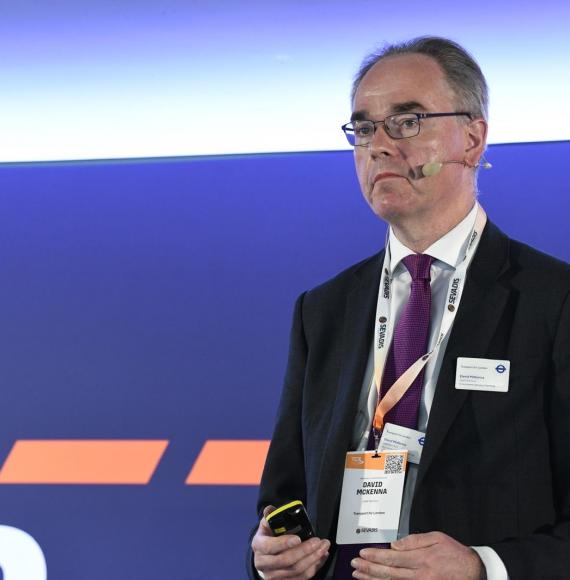 David McKenna speaking at TransCityRail South 2026